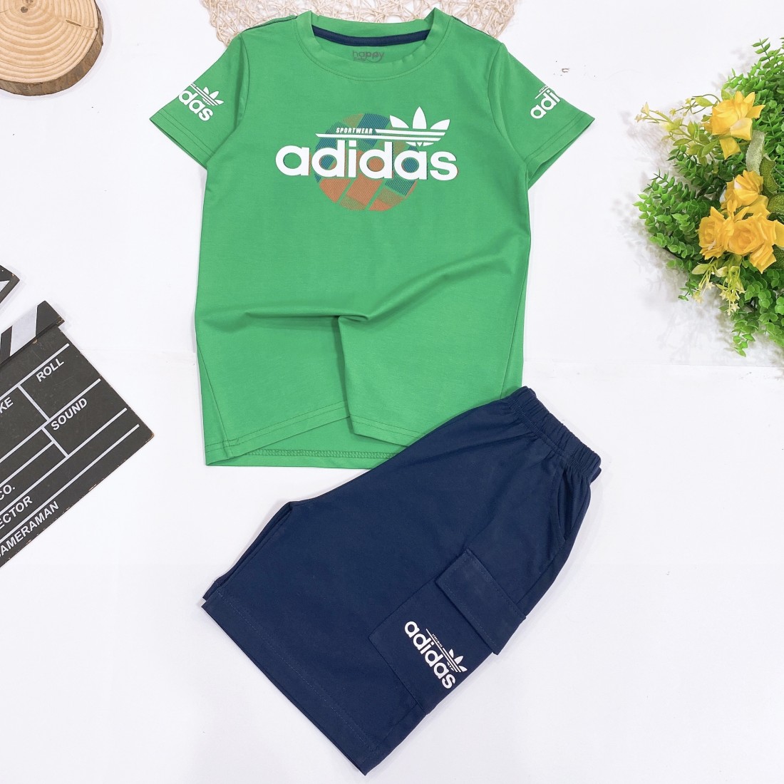 Bộ bé trai in hình adidas túi hộp-ĐỒ BỘ XUÂN HÈ BÉ TRAI